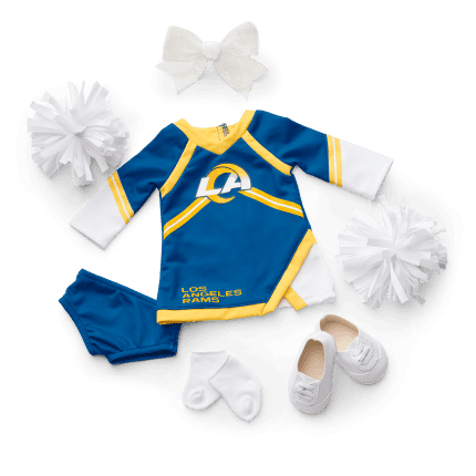 American Girl x NFL Los Angeles Rams Cheer Uniform for 18 inch Dolls
