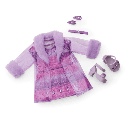 February Amazing Amethyst Outfit for 18-inch Dolls