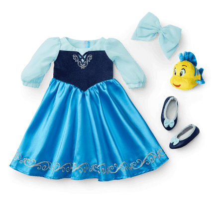 American Girl® Disney Princess Ariel Day Dress, Flounder & Accessories for 18-inch Dolls