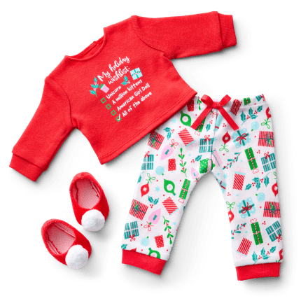 Holiday Wish List PJs for 18-inch Dolls