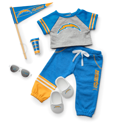 American Girl® x NFL Los Angeles Chargers Fan Outfit & Accessories for 18-inch Dolls