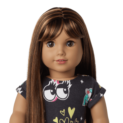 Truly Me 18 inch Doll 122 with straight dark brown hair