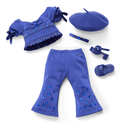 September Sparkling Sapphire Outfit for 18-inch Dolls