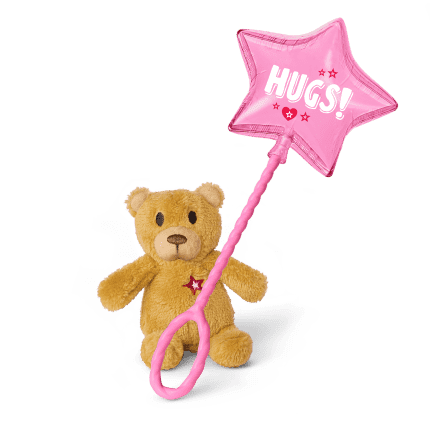 Hugs and Well Wishes Balloon & Bear for WellieWishers & Bitty Baby Dolls