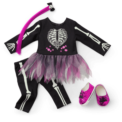 You Glow, Girl! Skeleton Costume for 18-inch Dolls