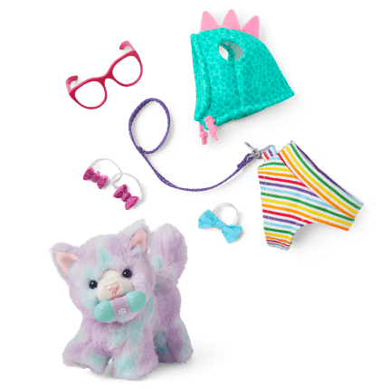 Purrpley Pink Kitty Cat for 18 inch Dolls Fancy Pet Fashion Accessor americangirl