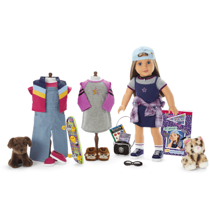 ’90s Twins Nicki’s™ Skateboarding Gift Set (Historical Characters)
