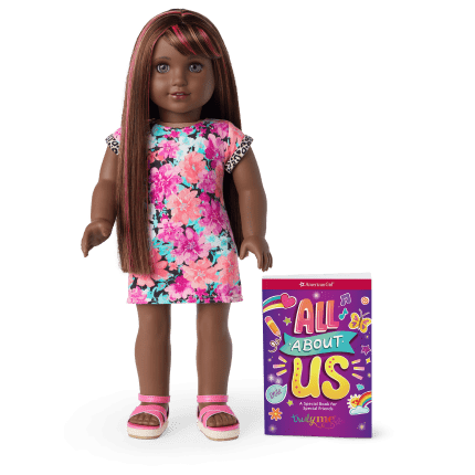 Truly Me™ 18-inch Doll #109 with straight dark-brown hair with bangs