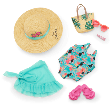 Fun in the Sun Travel Outfit for 18-inch Dolls
