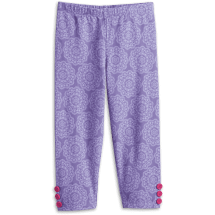 Playful Floral Leggings for Little Girls