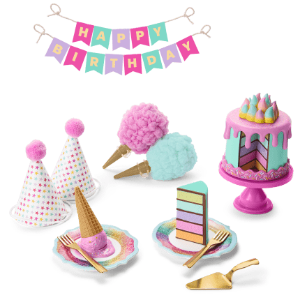 Extra Sweet Birthday Party Set for 18-inch Dolls