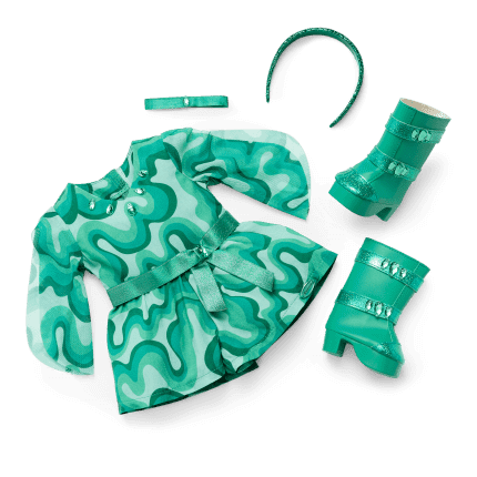May Enchanting Emerald Outfit for 18-inch Dolls