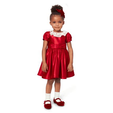 American Girl® x Janie and Jack Holly-Red Party Dress for Little Girls