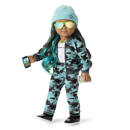 Truly Me™ Doll #89 in Cool Camo + Chic & Stylish Accessories