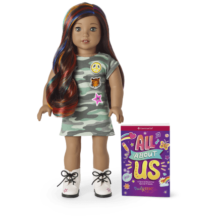 Truly Me™ 18-inch Doll #120 with wavy dark-brown hair