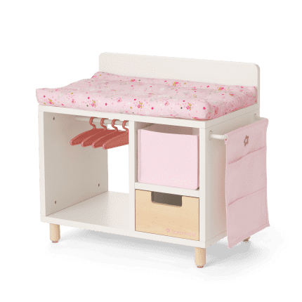 Dots Blooms Changing Table with Storage