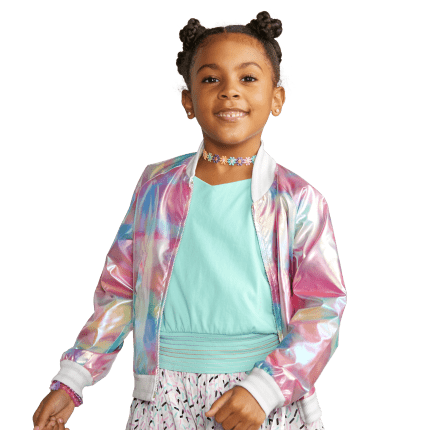 Sweet Street Bomber Jacket for Girls