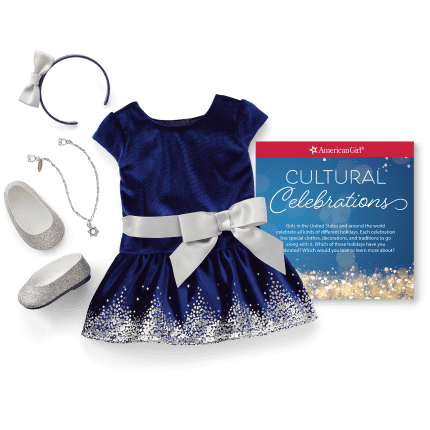 Hanukkah Celebration Outfit for 18 inch Dolls American Girl