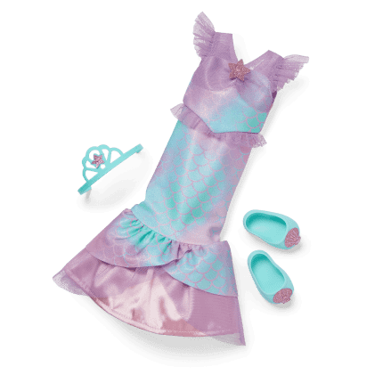 2-in-1 Sparkly Mermaid Outfit for Dolls American Girl®