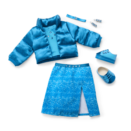 December Blue Beauty Topaz Outfit for 18-inch Dolls