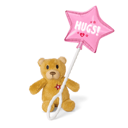 Hugs and Well Wishes Balloon & Bear for 18" Dolls