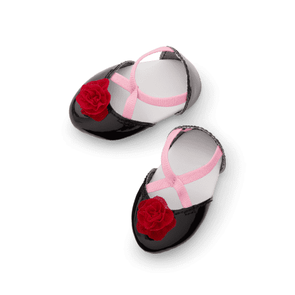 American Girl® x Janie and Jack Holiday Rose Ballet Flats for 18-inch Dolls