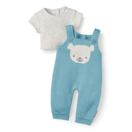 Blue Bear Overalls Set for Bitty Baby® Dolls