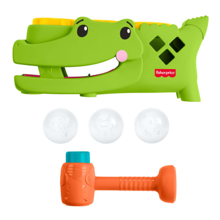 Fisher-Price Κροκόδειλος Παιχνίδι Με Μπαλίτσες, Παιχνίδι Δραστηριοτήτων Για Το Μπούσουλημα, 3 Μπαλίτσες Και Σφυράκι - Image 1 of 