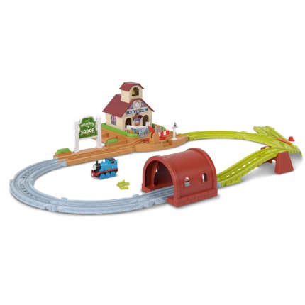 Thomas & Friends Bell Station Train Set By Fisher-Price With Push-Along Thomas Engine & Track - Image 1 of 6