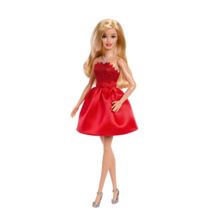 Barbie Mattel 80 Anniversario, Celebrazione in Rosso Rubino, Bambola Alla Moda Che Indossa Un Abito Rosso Con Accessori - Image 1 of 6