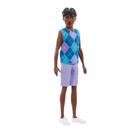 Barbie – Poupée Barbie Fashionistas Short Et Haut À Motif Losanges - Bild 1 von 6