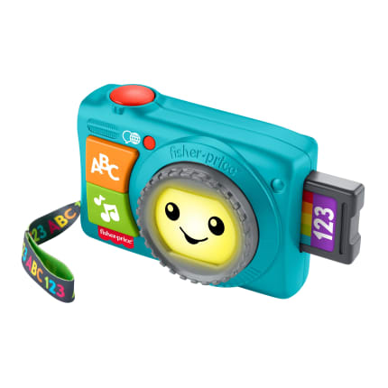 Fisher-Price Ridi E Impara Fotocamera Luminosa, Attività Di Apprendimento Musicale Per Neonati E Bambini, Versione Multilingue - Image 1 of 
