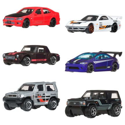 Hot Wheels 1:64 Scale Die-Cast Toy Cars, Set Of 6 Japanese Vehicles - Bild 1 von 6