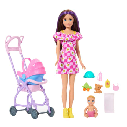 Barbie Skipper Babysitters Inc. Spielset Mit Skipper-Puppe, Baby-Puppe, Kinderwagen Und 7 Zubehörteilen - Bild 1 von 6