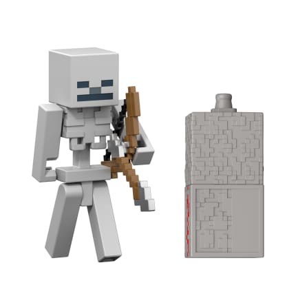 Minecraft Skeleton Actiefiguur En Accessoireset, Verzamelbaar Speelgoed En Bouwstuk, Ruim 8 Cm Groot - Image 1 of 6