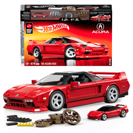 Mattel Brick Shop Hot Wheels '90 Acura Nsx, Bouwspeelgoed (876 Onderdelen), Voor Verzamelaars - Image 1 of 6
