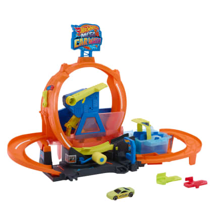 Hot Wheels Σετ Πίστας MEGA Πλυντήριο Χρωμοκεραυνών Με Λουπ & 1 Αυτοκινητάκι Hot Wheels Χρωμοκεραυνό Κλίμακας 1:64 - Image 1 of 