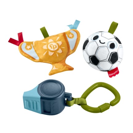 Fisher-Price Mini Me Moments Let‘S Goal Geschenkset, 3-Teiliges Fußballset Mit Babyrassel Und Beißring-Spielzeug - Image 1 of 6