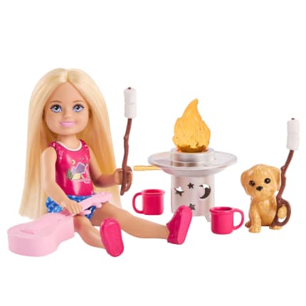 Barbie Family & Friends Chelsea Abenteuer in Der Natur Puppen-Spielset Mit Hündchen Und Camping-Zubehörteilen - Bild 1 von 6