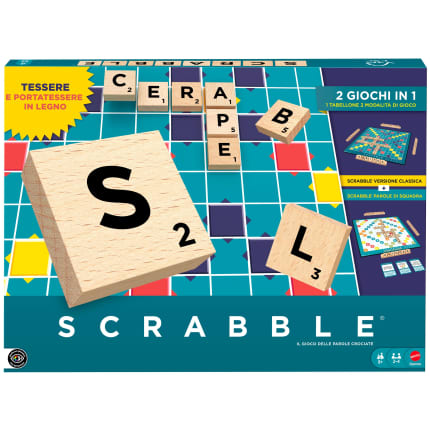 Scrabble, Gioco Da Tavolo Con Le Parole Per Tutta La Famiglia, Con Tessere E Leggii in Legno E Due Modalità Di Gioco, Edizione Italiana - Image 1 of 6