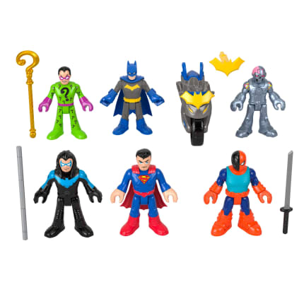 Imaginext DC Super Friends Deluxe Figure Pack Batman Toys For Preschool Kids, 9 Pieces - Image 1 of 6