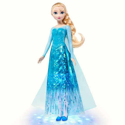 Disney Frozen Kraina Lodu Lalka Śpiewająca Elsa Magiczne światełka, śpiewa „Mam tę moc” w 5 językach Zabawka interaktywna dla dzieci 3+ - Image 1 of 