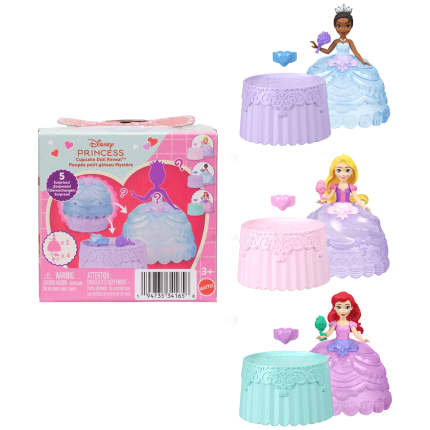 Disney Princess Valentine Cupcake Small Doll Reveal With 5 Surprises Including Heart Ring For Child (Dolls May Vary) - Image 1 of 6
