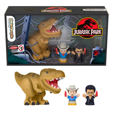 Fisher-Price Little People Collector Jurassic Park Film-Sondereditionsset Mit Dinosaurier Für Erwachsene Und Fans - Imagen 1 de 6