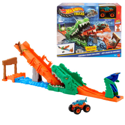 Hot Wheels Monster Trucks Timsahı Devir Oyun Seti Ve 1:64 Ölçekli MEGA-Wrex Aracı - Image 1 of 6