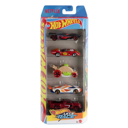 Hot Wheels Let's Race 5-Pack, Set Of 5 1:64 Scale Die-Cast Toy Race Cars From The Netflix Series - Image 1 of 5