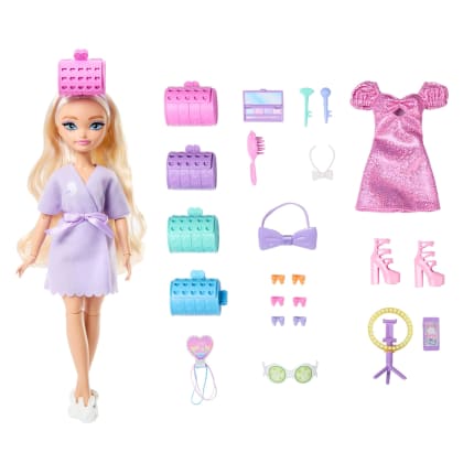 Barbie Dream Besties Malibu Wyszykuj się ze mną Lalka + akcesoria Zestaw Zabawka 4+ - Image 1 of 6