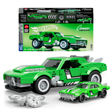 Hot Wheels Coffret De Construction Custom Camaro 1968 Mattel Brick Shop - Imagen 1 de 6