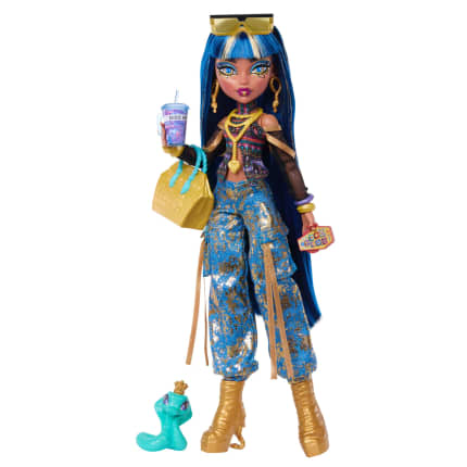 Bambola Monster High Cleo De Nile Con Pantaloni Cargo, Cucciolo Hissette E 7 Accessori - Image 1 of 6