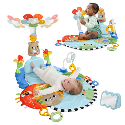 Fisher-Price Γυμναστήριο 3 Σε 1 Με Περιστρεφόμενο Λουλούδι, Μαλακό Παπλωματάκι & Παιχνίδια Για Την Ανάπτυξη Του Μωρού - Image 1 of 